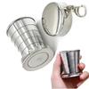 Portable Stainless Steel Folding Cup Telescopic Mug for Tea Camp Utensils Tableware Folded Cup Outdoor Camping 75ml/150ml/250ml