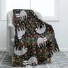 Cartoon Sloth Flannel Throw Blanket Cute Wild Animals Lazy Sloth Blanket for Bed Sofa Couch Warm Lightweight Super Soft Blanket