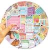 54 Pieces of Mental Health Sticky Notes PVC Stickers for Waterproof Luggage, Skateboard and Car Stickers