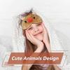 Christmas Reindeer Sleeping Mask Eye Mask Cute Animal Rudolph Sleep Mask Soft Plush Blindfold Funny Eye Cover Eyeshade for Kids Adults Girls Boys Wome