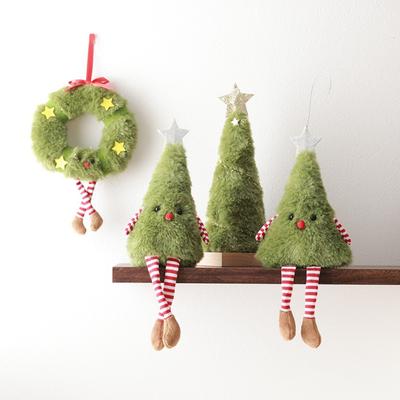 Cute Furrly Christmas Tree Plush Doll Stuffed Toy 2026 New Year Christmas Decorations Couple Xmas Tree Hanging Ornament