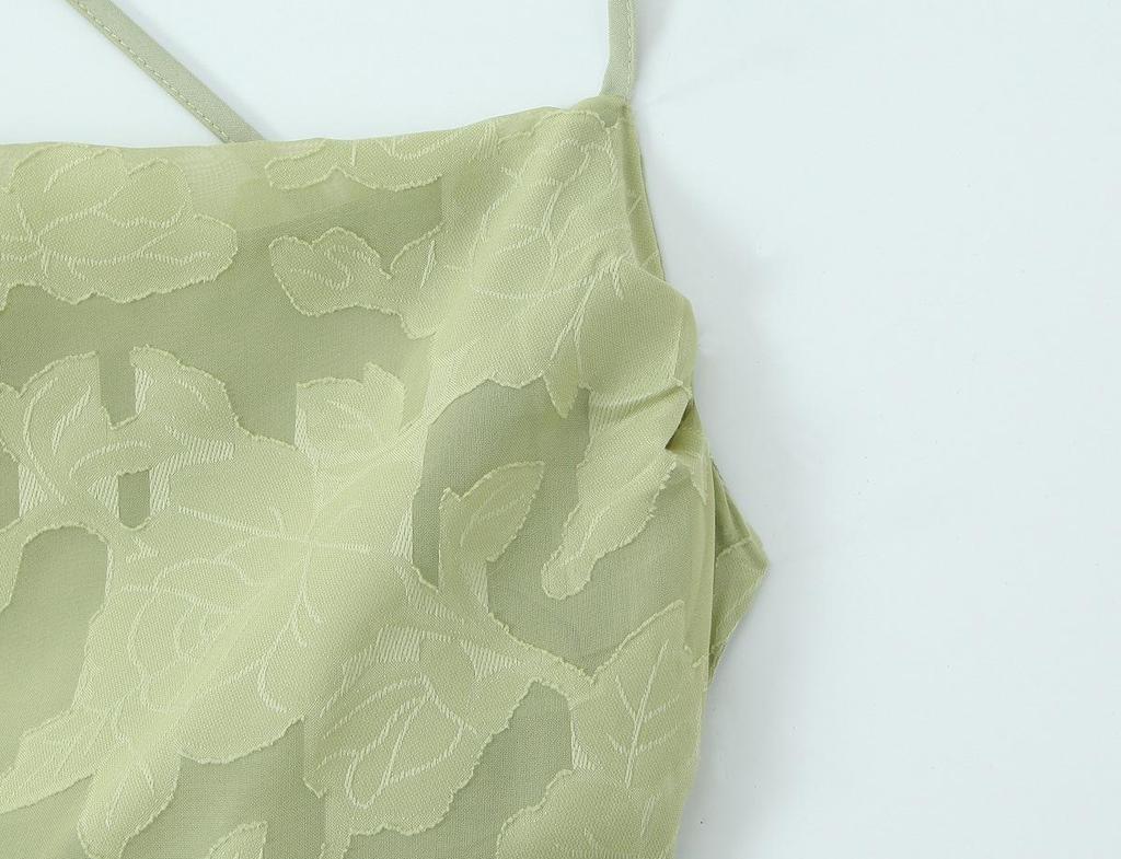 French Lace Cross-Strap Backless Summer Dress - Elegant and Slimming Waist-Cinched Design