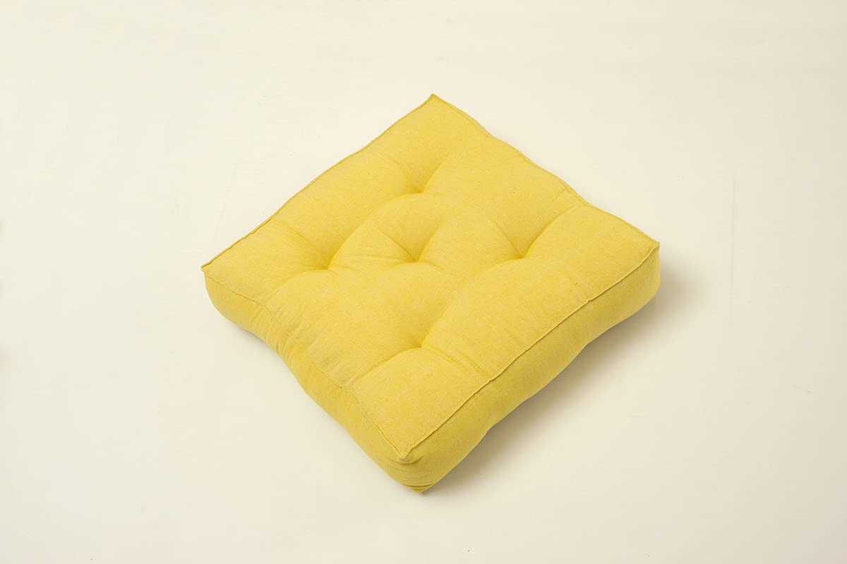 

IKEHIKO Made in Organic 40 x 40 Box Cushion Cushion, Square, Thick, Portable, Japan, Cotton, 100% Cotton, Clara, Plain, Washable, Cushion, Approx. cm,