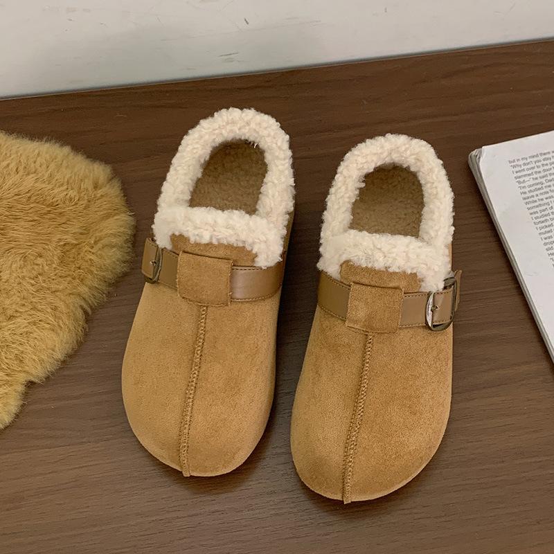 Women's thick-soled winter lightweight warm fur integrated plush snow boots non-slip wear-resistant casual sports cotton boots fur shoes