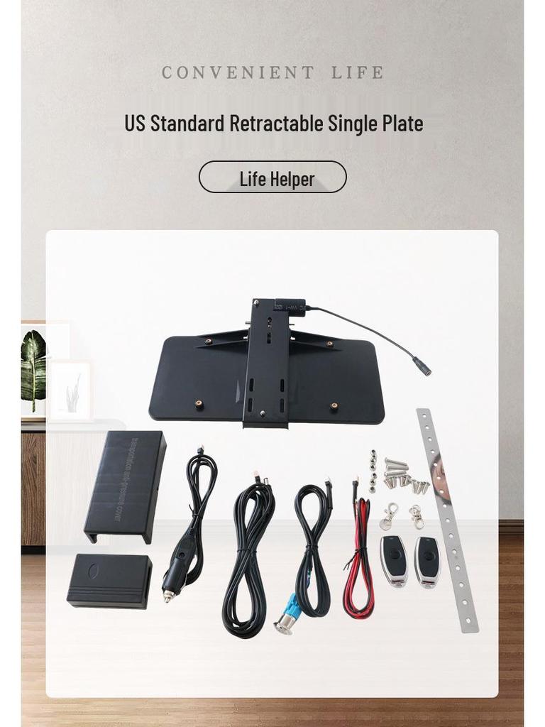 Electric Retractable License Plate Holder for US/Canadian Cars