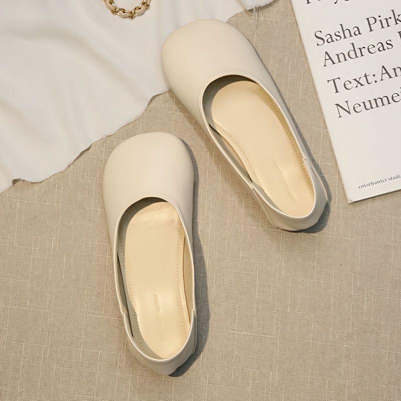 Women's French grandma shoes Women's 2025 spring and autumn new Korean version versatile student flat bottom shallow mouth single shoes retro squar