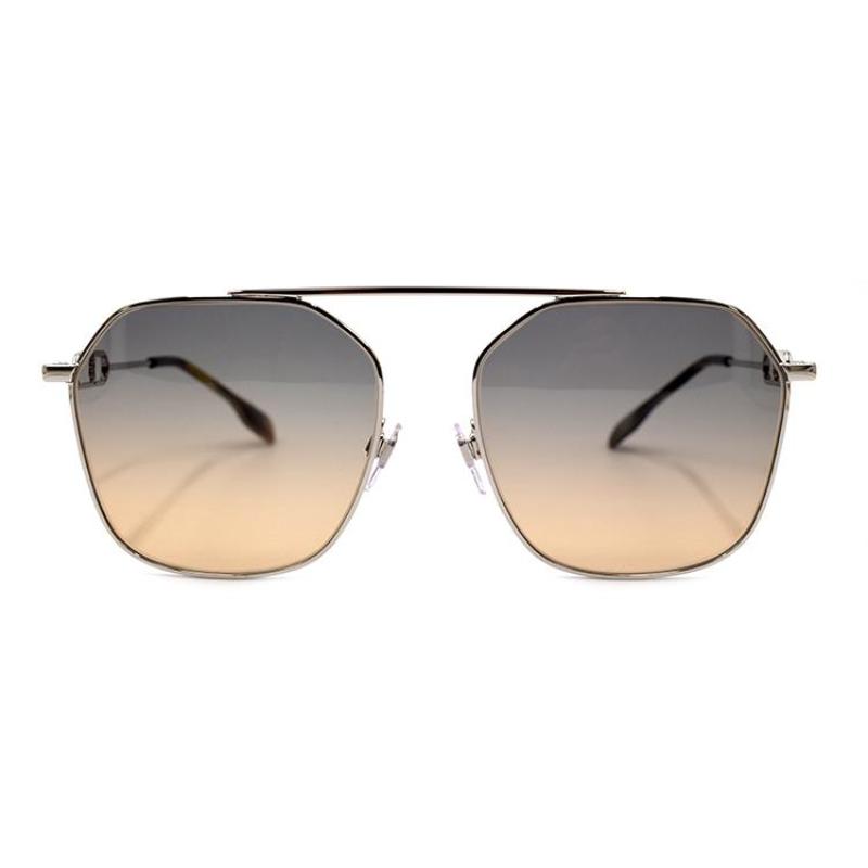 

BURBERRY B. MONOGRAM Logo Pattern Collection Trendy Cool Sunglasses 3124 Women s Silver 57 серебряный