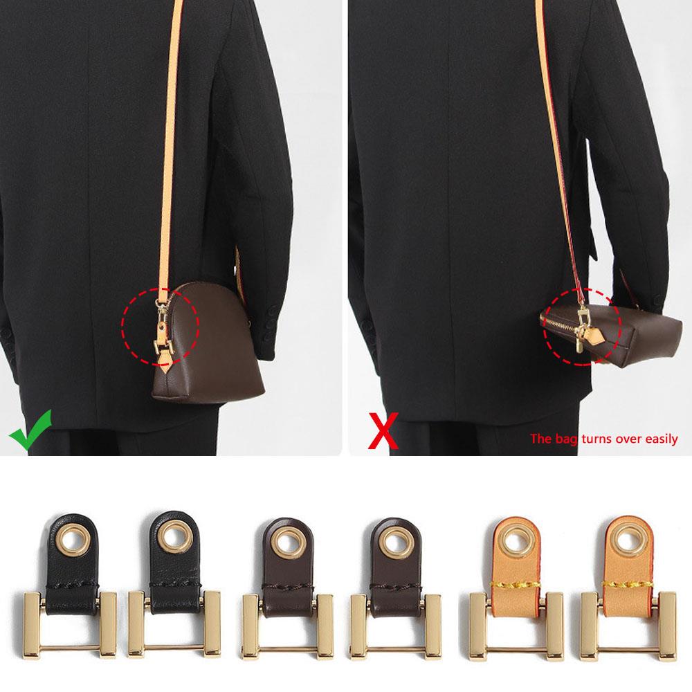 Punch-free Genuine Leather Shoulder Strap Transformation for Bag Straps Crossbody Conversion Hang Buckle Bag Accessories