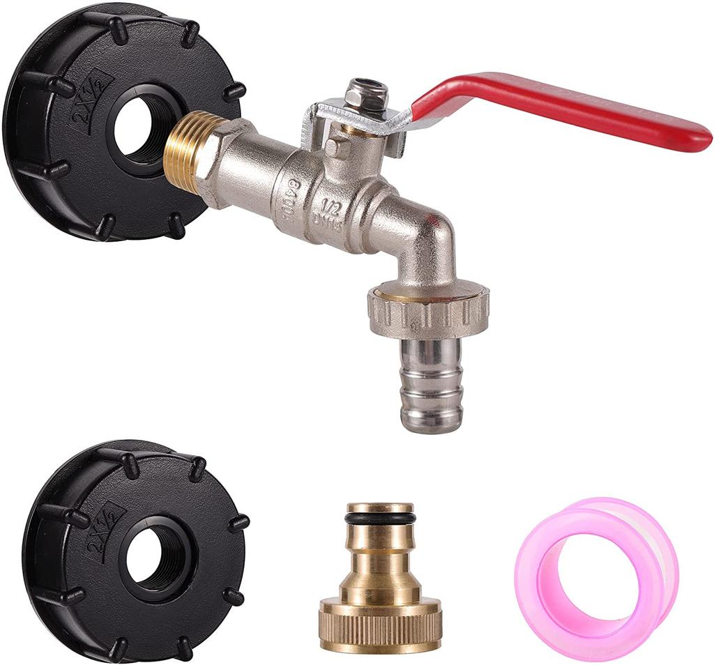 IBC Tote Tank Adapter Faucet S60X6 Faucet BC Tank adapters Valve accessories Single and double end drain faucets Shut-off valves