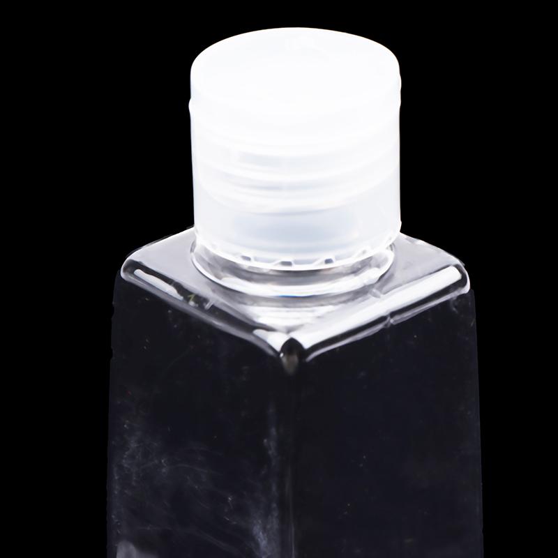 10Pcs 30/60Ml Trapezoidal Plastic Hand Sanitizer Bottles Dispenser Transparent Gel Reffillable Bottle Container With Filp Cap