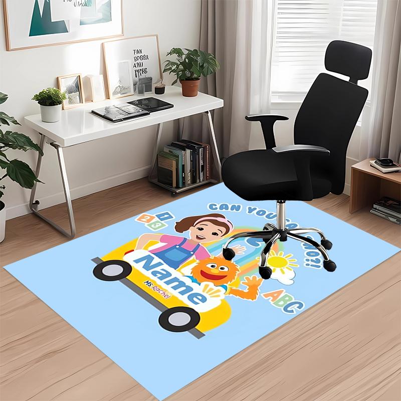 Custom Name Ms. Rachel Printed Carpet, for Office Chair Living Room Bedroom Kitchen Room Decor Gifts.