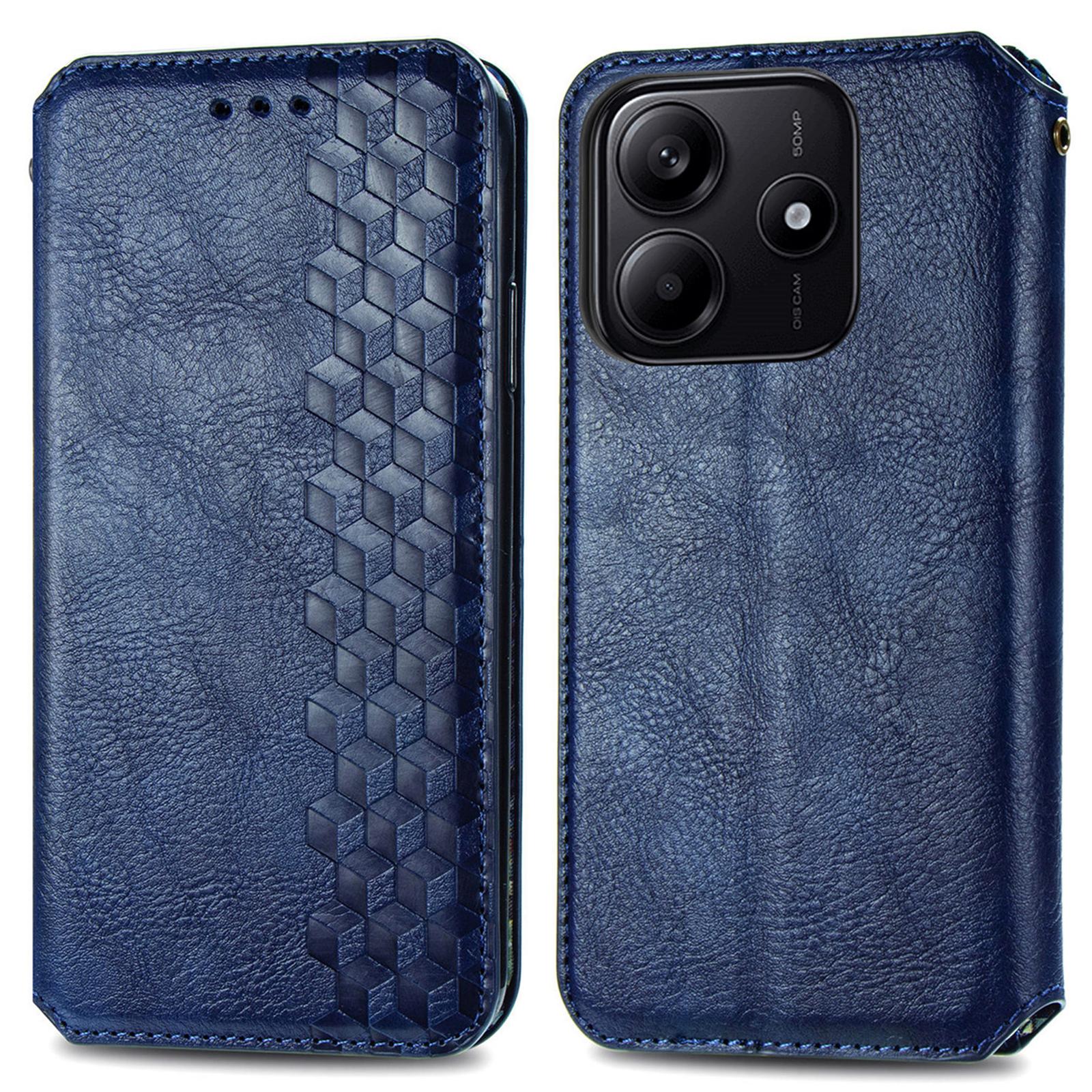 

For Xiaomi Redmi Note 14 5G PU Leather Case Rhombus Imprint Wallet Stand Phone Cover A