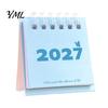Functional Workstation Memo Pad Mini Desk Calendar 2027, Jan. 2027 to Dec. Standing Flip Small Vertical Desktop Calendar, 12 Monthly Planner
