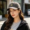 Yousheng Stickerei Sonnenmuster Baseballkappe, Verstellbare Hintere Schnalle Retro Used-Look Baseballkappe, Gewaschenes Baumwollgewebe Outdoor Sonnenschutzkappe