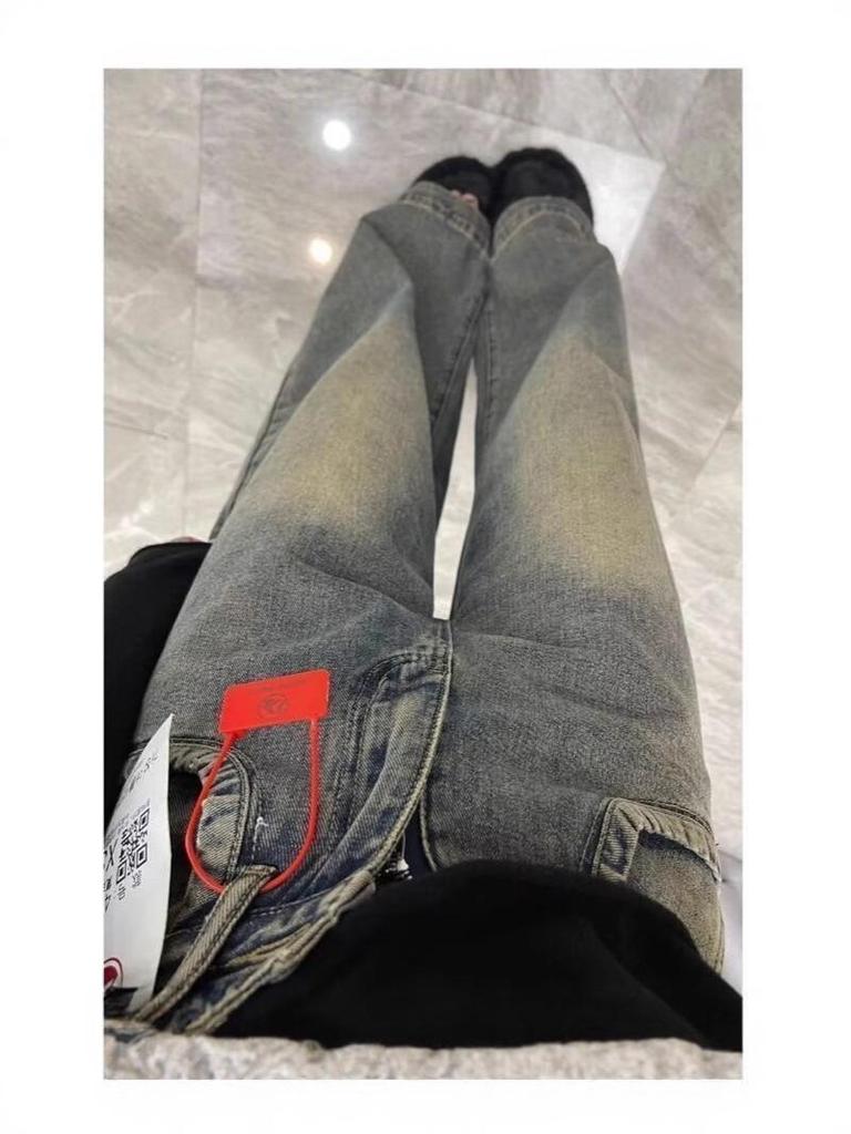 Women's High-Waist Retro Distressed Wide-Leg Jeans – New Spring/Summer Styles, Loose, Slim, Drapey, Versatile, Floor-Length Straight Trousers.