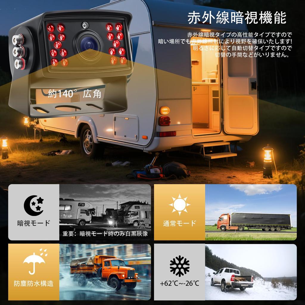 Ασύρματη οθόνη κάμερας οπισθοπορείας 24v οθόνη οπισθοπορείας φορτηγού με BSD τυφλό σημείο DIY IPS εγγραφή αδιάβροχη και ανθεκτική στη σκόνη νυχτερινή όραση ιαπωνικό μενού 5x