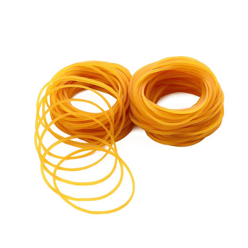 Strong Stretch Yellow Cowhide Rubber Bands - Durable, Disposable, Natural