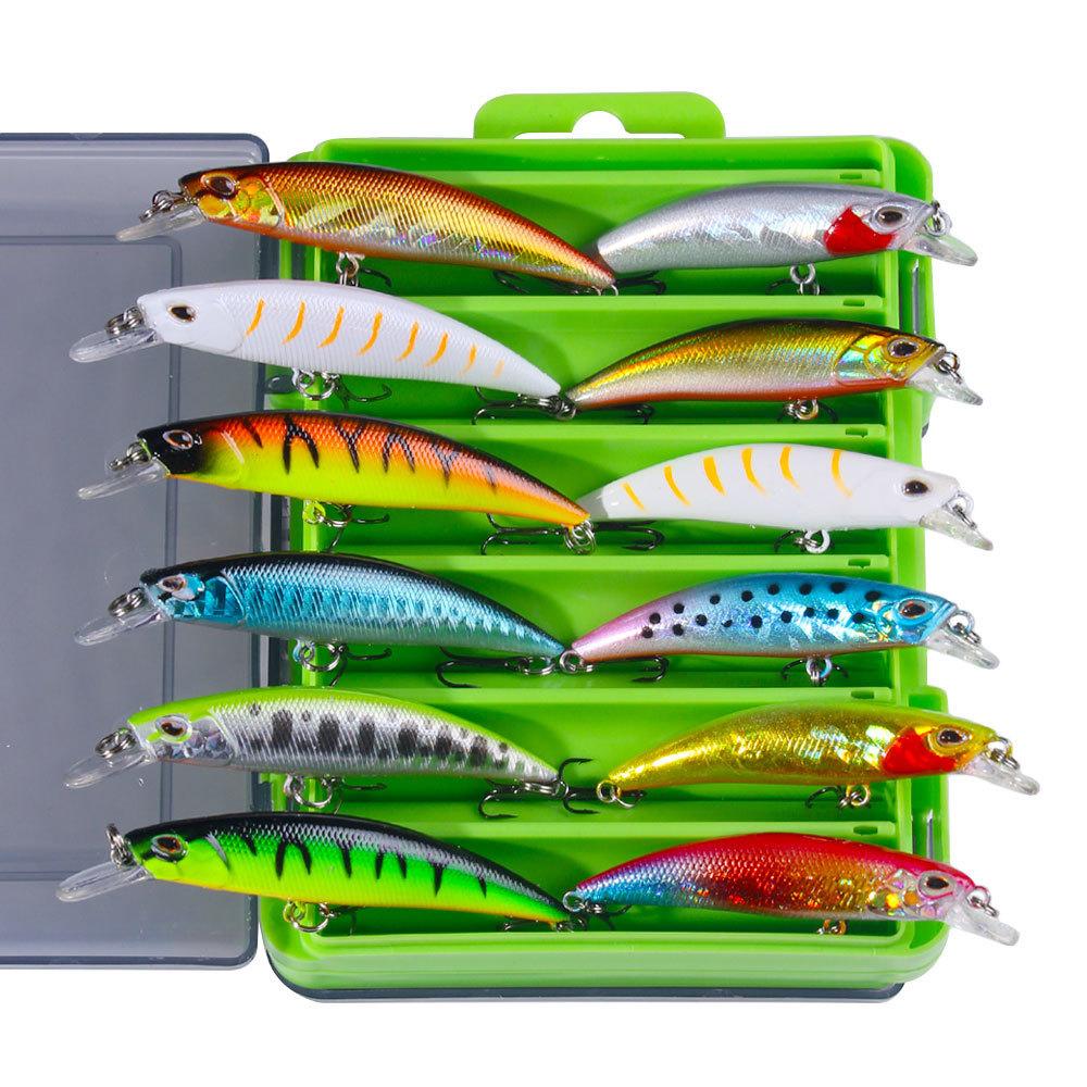 Long-range cast iron lure bait12PCSSubmersible Minnow Lure Set, Specialized Bait for Sailfish and Sharp-snouted Fish 12PCS
