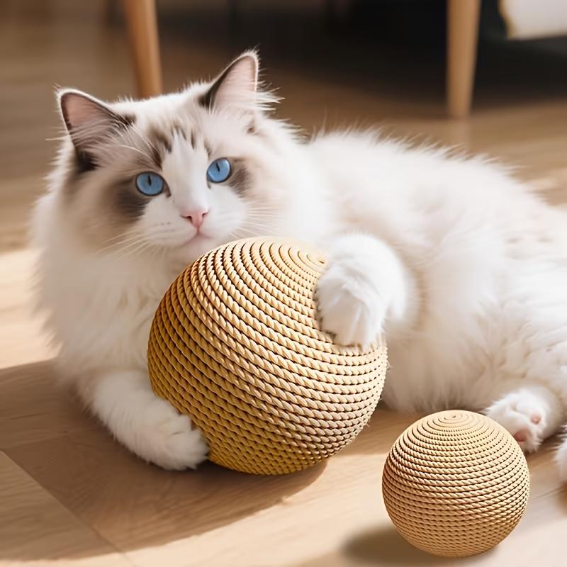 1pc Sisal Cat Toy Ball | Self-entertaining, Noise-making, Durable, Teething Fun for Medium Breeds,Without Battery,Cat supplies