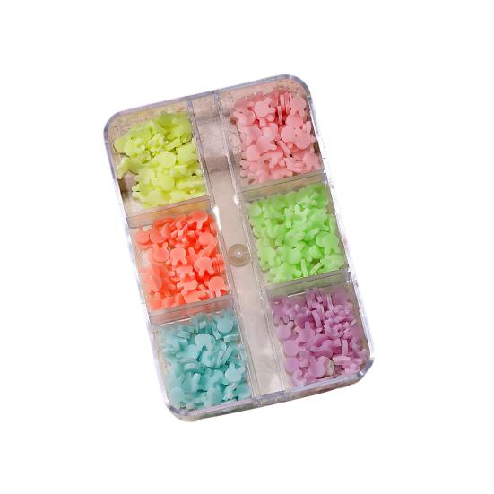 1 krabička Manikúra Ornament Šumivé Víceúčelové Velké množství Stylové 6 mřížek Butterfly Flitry Kamínky Příslušenství na nehty