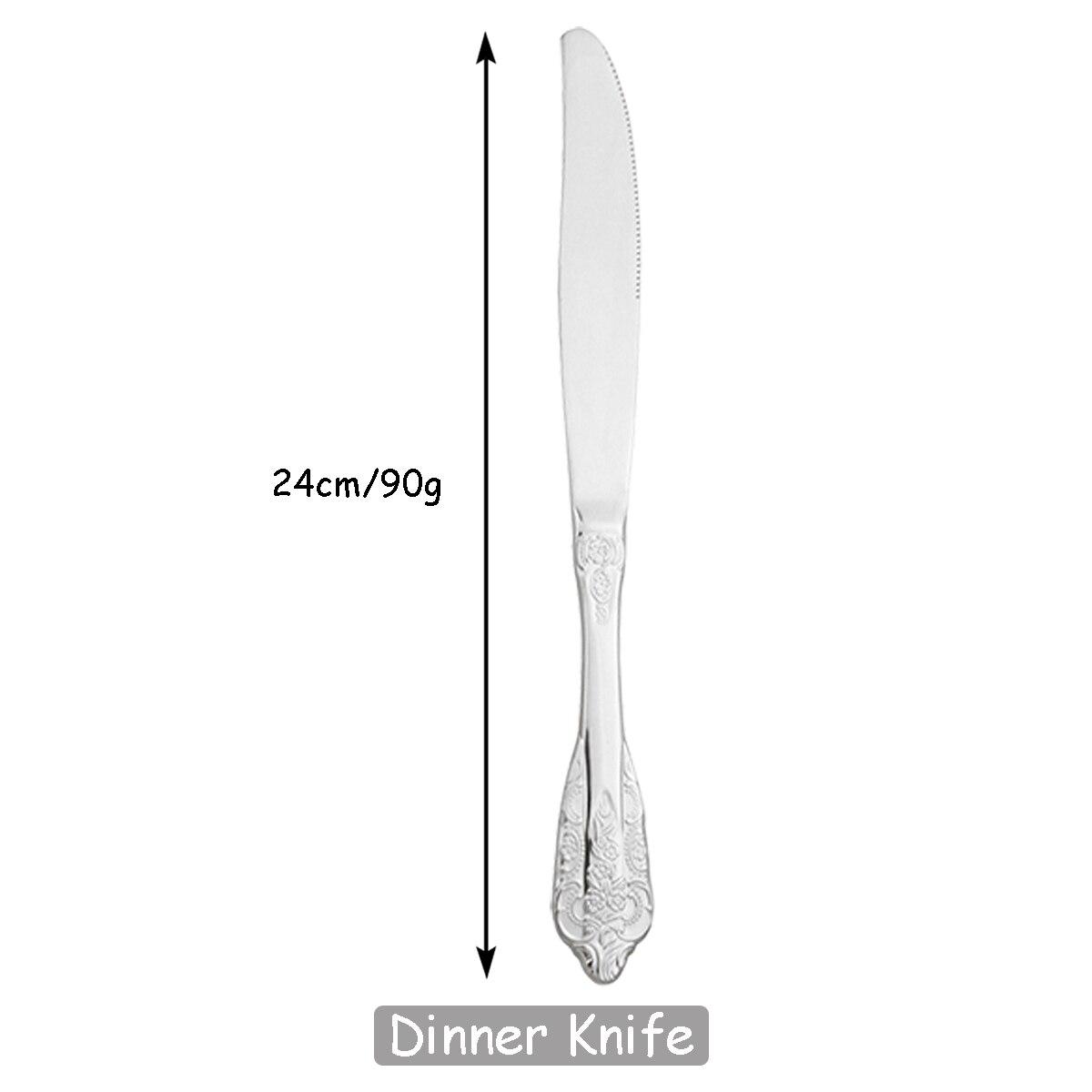

1 шт., обеденный нож, столовые приборы, Western Royal, винтажный набор ножей, столовая посуда из нержавеющей стали, посуда, кухонный нож, столовые приборы, серебро серебряный
