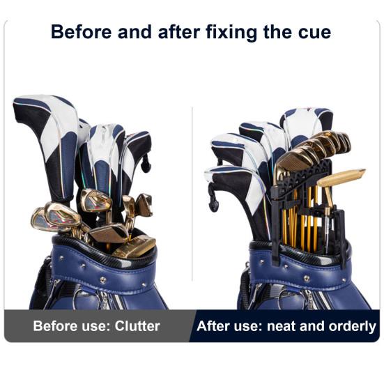 Klip na držák golfových holí s 9 sloty Nastavitelná šířka Univerzální Snadná instalace Stohovač golfových tašek Organizér Stohovač golfových holí Stojan na displej