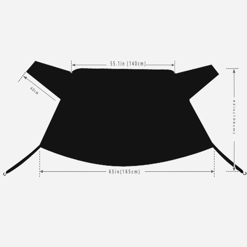 

Трансграничный хит продаж, ткань Оксфорд 600d, снежный блок, чехол на переднее лобовое стекло, чехол на заднее лобовое стекло, универсальный полуавтомобильный чехол Four hooks чёрный