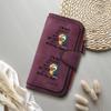 Cute Bird Print Purse Funny Quote Faux Leather Wallet Casual Card Holder