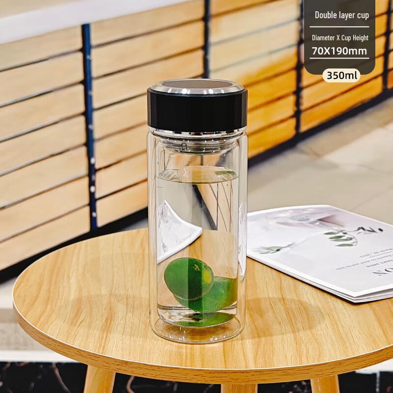 Shangqi Double-Wall Glass Mug with Handle