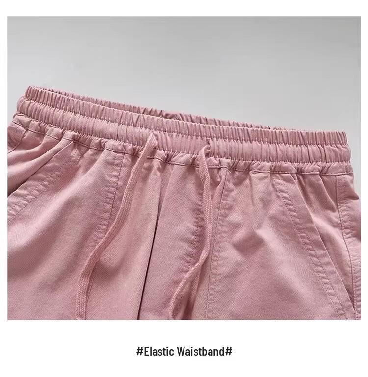2025 Girls' Plus Velvet Cargo Pants - Elastic Ankle, Loose Fit, Autumn/Winter Comfort for Children