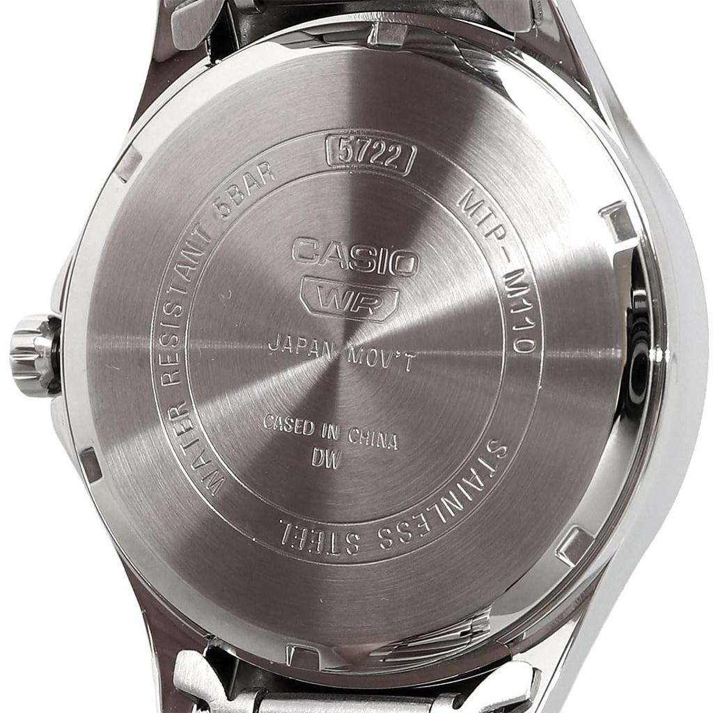 CASIO Standard Moon Phase Analog Watch Round Face Metal Band Green Overseas Model [Casio] Men's MTP-M110D-3AV