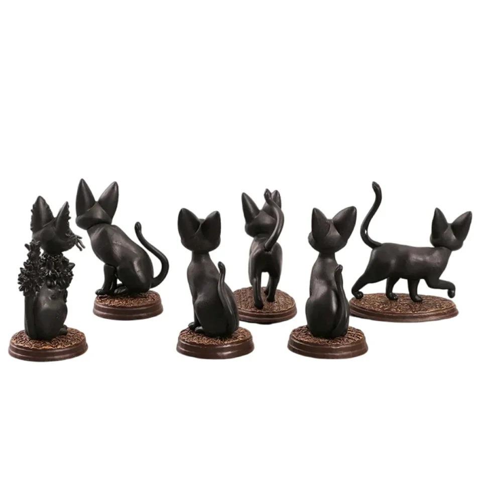 Popular Animation Black Cat Jiji Gigi Figurine Pvc Action Plaything Doll Model Set Black Cat Hayao Miyazaki Figure Toy Kids Birthday Gift
