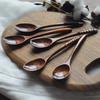 Decorative Thread Wrapped Nanmu Wooden Long Handle Spoon