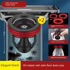 All-Copper Floor Drain Deodorizer for Bathroom, Universal Inner Core for Sewer Pipes, Anti-Odor Device, Sealing Non-Return Valve, Insect Prevention