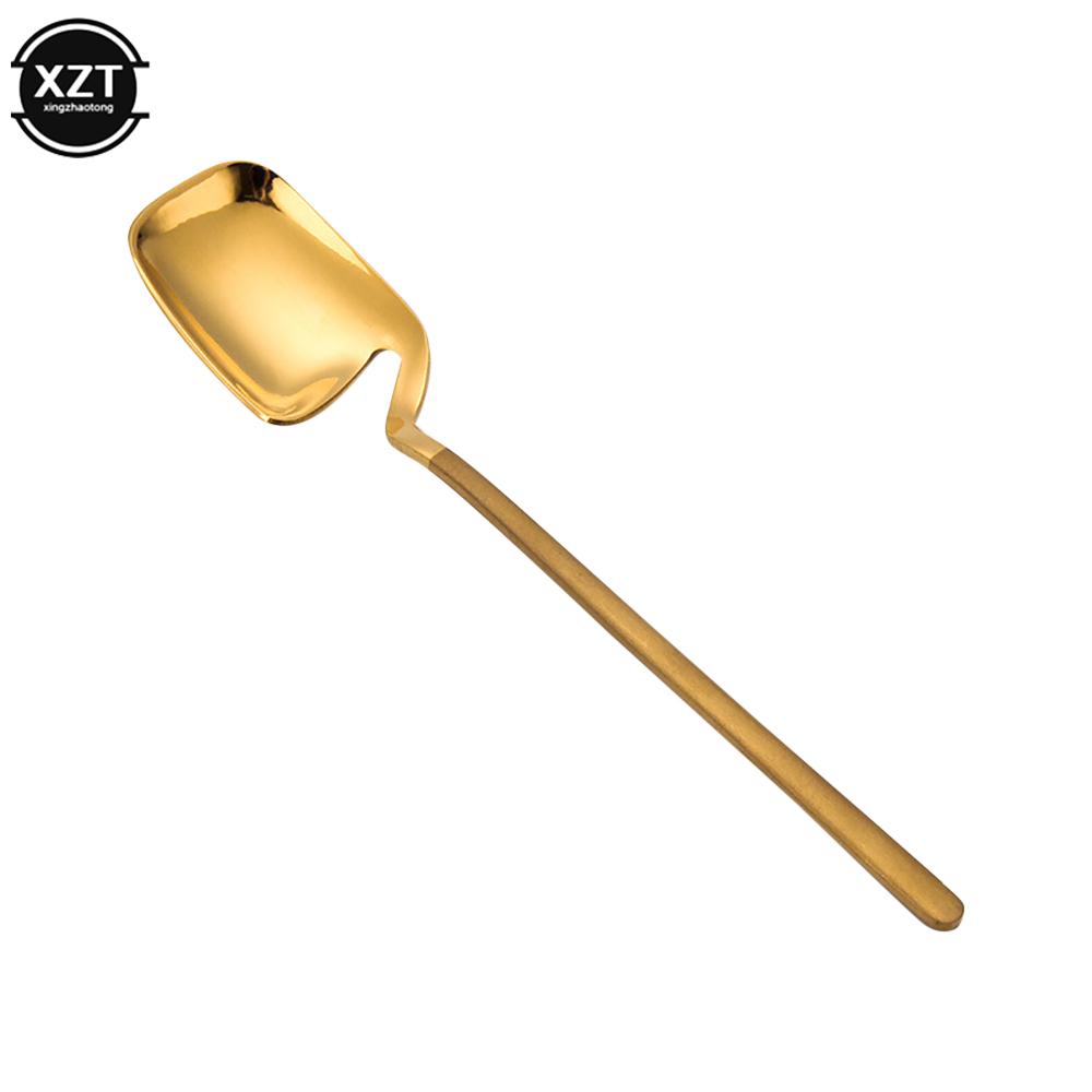 

Funny Long Handle Wall Hanging Spoon Stainless Steel Dessert Mixing Ice Cream Tea Coffee Spoon Stirring Spoon Tableware Party золотий