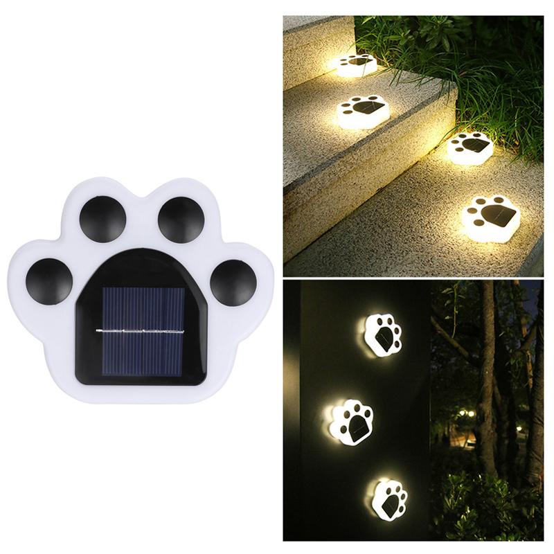 1/4PCS Solar Paw Outdoor Lights, IP65 Waterproof Lawn Lamp, Intelligent Light Control Lighting, for Garden Yard Camping Deco