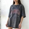 Hirsionsan Y2k Quality Oversized Washed T Shirt Women Men Vintage Print T-shirts Streetwear Wash Tee Girl Luxury