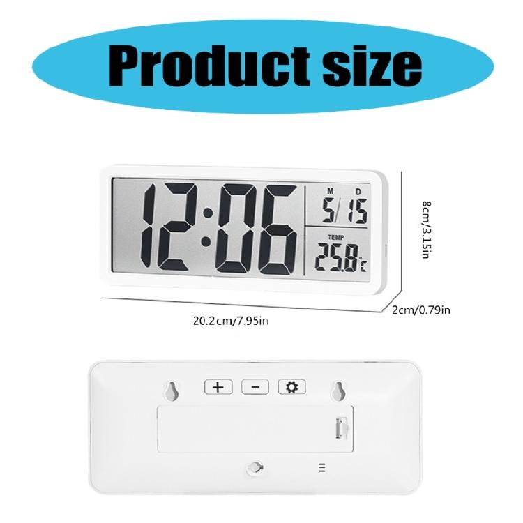 LCD Electronic Clock with Easy to Read Temperature Display Suitable for Modern Lifestyle Easily Setting Clock Decors
