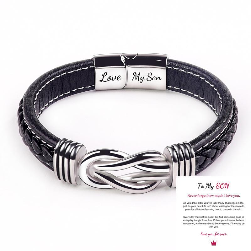 Commuter bracelet men's bracelet leather bracelet alloy magnetic twist punk bracelet
