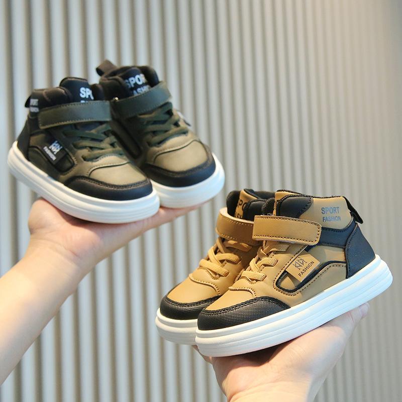 Children's sports shoes 2025 spring and autumn new boys' casual shoes high-top girls' board shoes lightweight soft-soled baby shoes