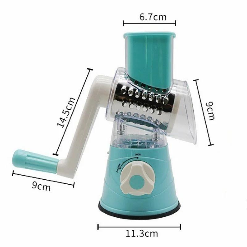 Multifunctional Roller Vegetable Cutter Hand Crank Garlic Potato Shredder Manual Carrot Cheese Grater Tools Kitchen Accessories