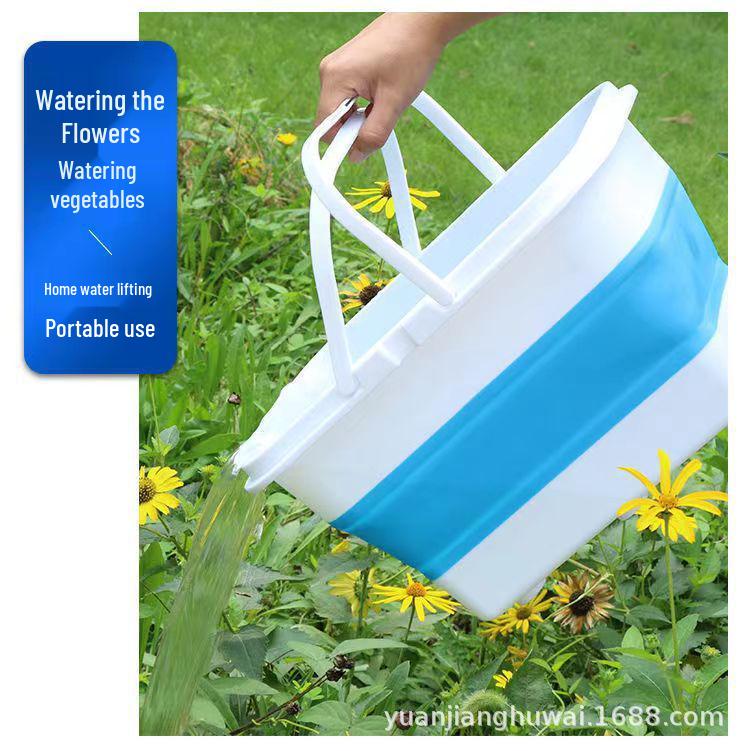 Insulated Folding Foot Bath with Lid - Portable Soak, Storage, and Fishing Bucket