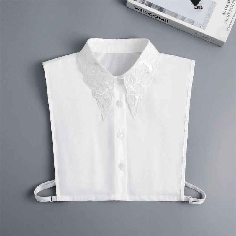 Autumn Lapel Fake Collar For Women Detachable Lapel Shirt Collar Girls Removable Half Shirt False Blouse Neck Collar