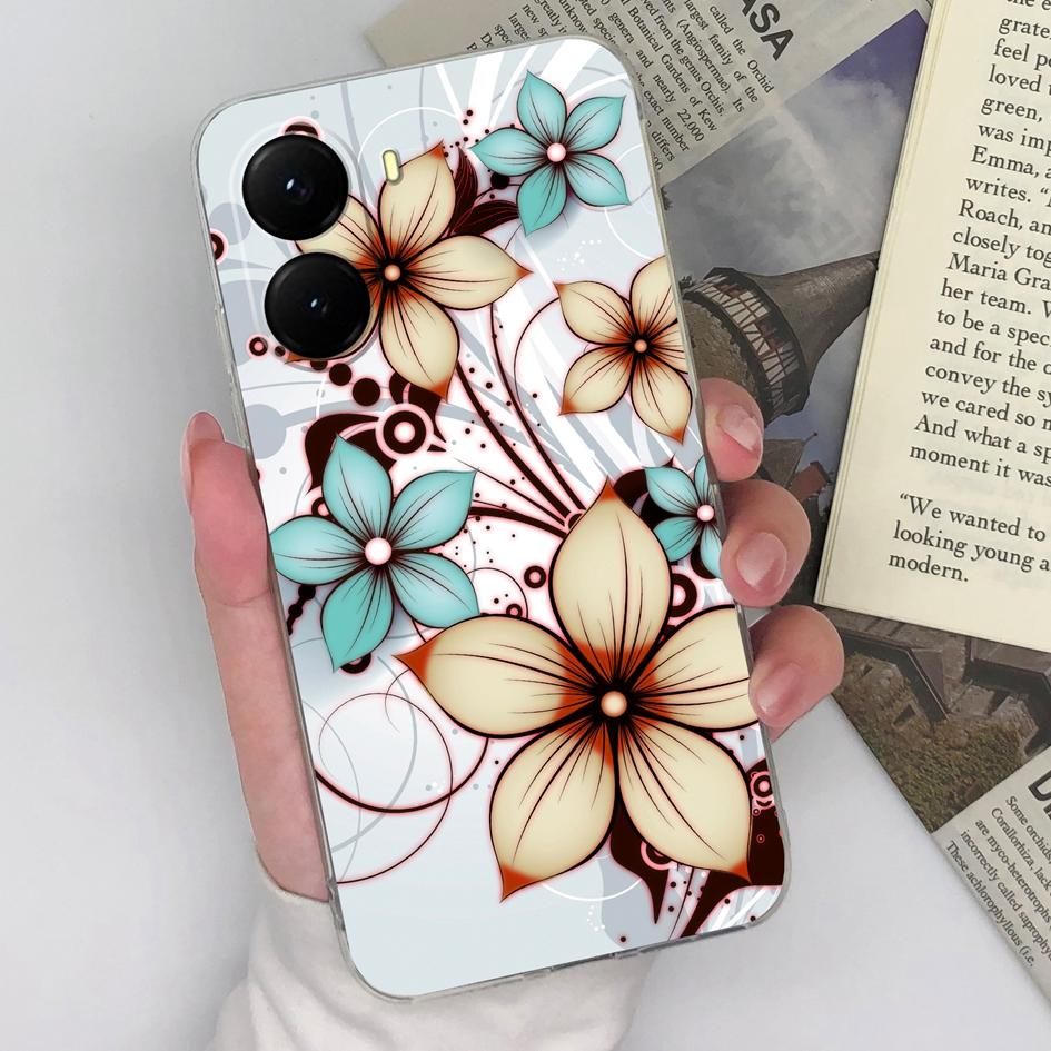 New Case For Xaimo 14T 15 Poco X7 X6 X5 X4 X3 M5 M6 M7 F4 Pro Plus Pretty Butterfly Flower Pattern Clear Silicone Protective Covers For Xiaomi Housing