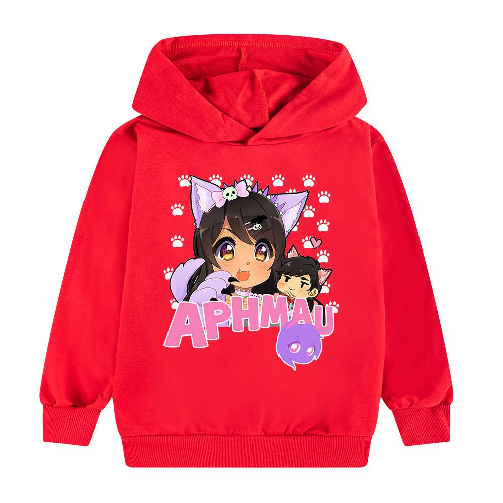 B938 Multi-color Kids Girls APHMAU Print Casual Long Sleeves Hoodie Top