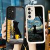 Phone Case for Samsung Galaxy A17 A16 A15 A14 A13 Black Cat Aesthetic Pattern A56 A36 A26 A55 A35 A25 A54 A34 A24 A53 A33 A23 A0