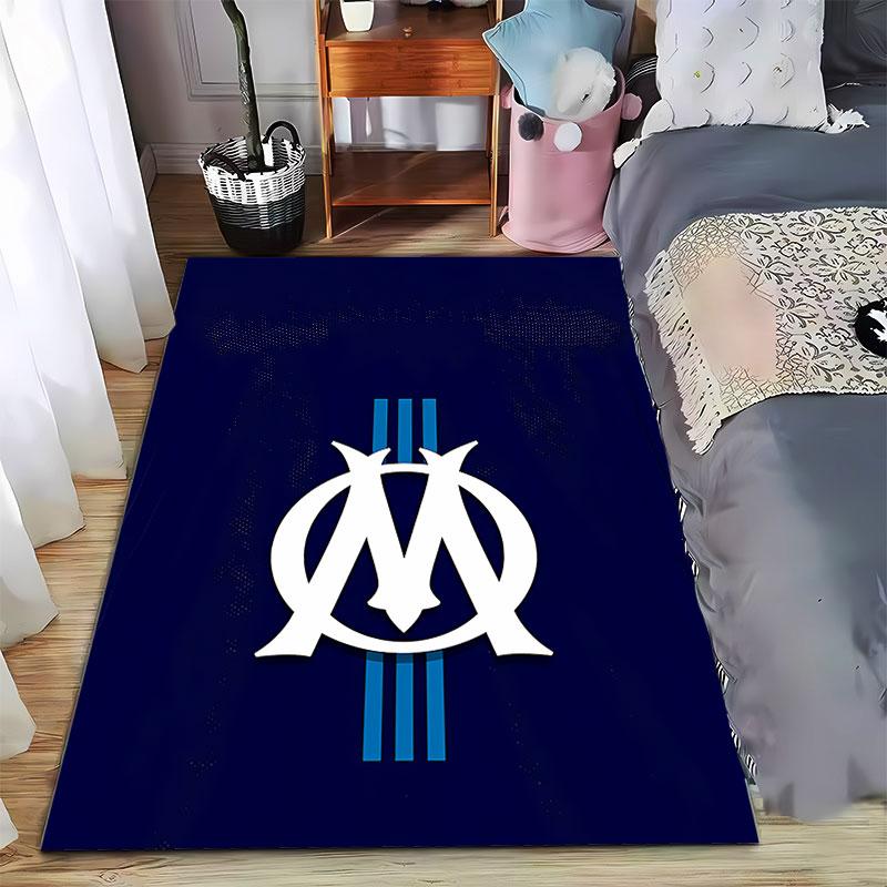 Navy Blue Carpet with OM Logo Suitable As a Non-slip Mat for the Living Room or Bedroom Sofa