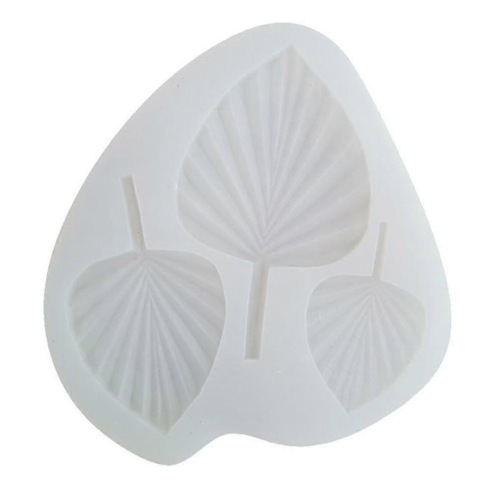 Chocolate Cake Ice Mold Tray - Cupcake Baking Mould with Palm Leaf Silicone Sugarcraft Mold