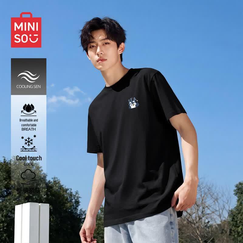 MINISO Men s Cooling Casual Short Sleeve T-Shirt M