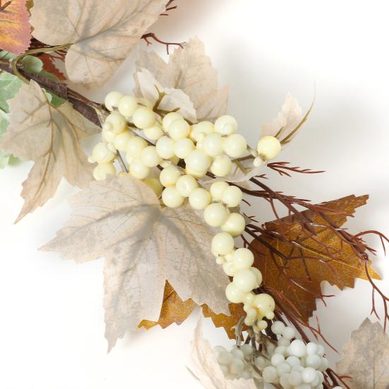 Artificial Maple Leaf Garland 6Ft Pumpkin Berries Garland Fall Decoration